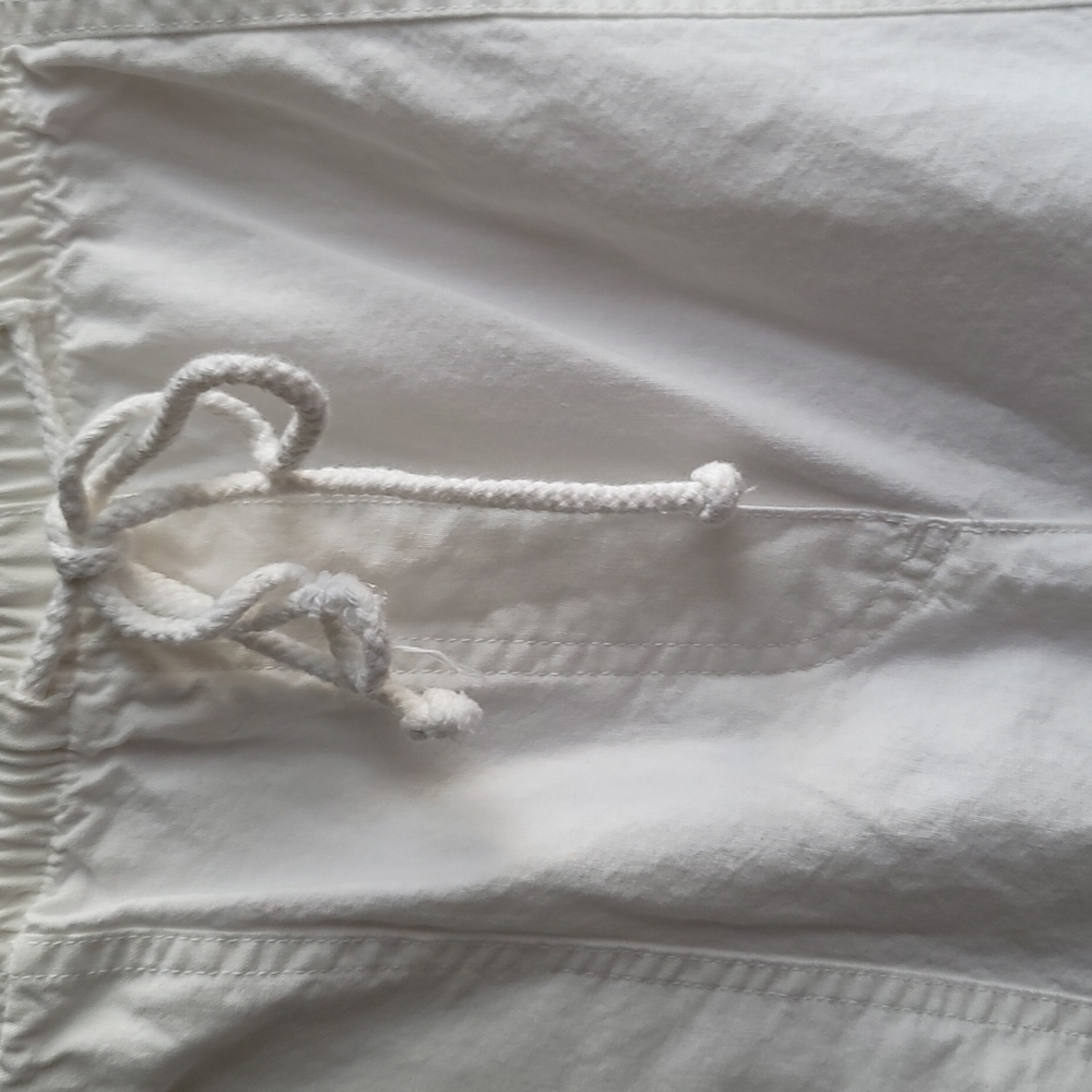 Vintage LL BEAN White Cotton Pants. Size M. Tall - Picture 4 of 7